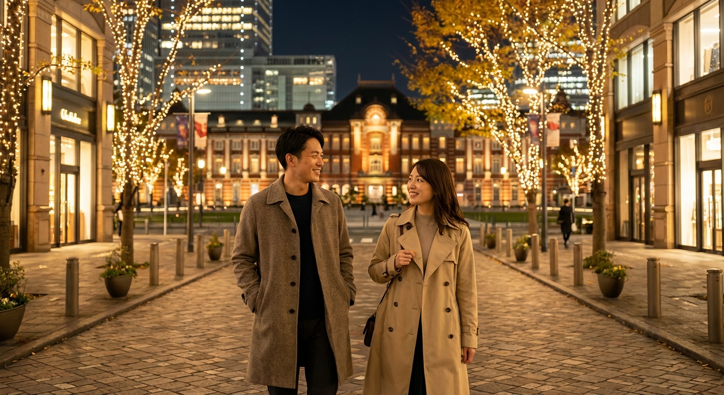 煌めく仲通りから静寂の皇居へ。丸の内・日比谷で過ごす大人のシックな夜