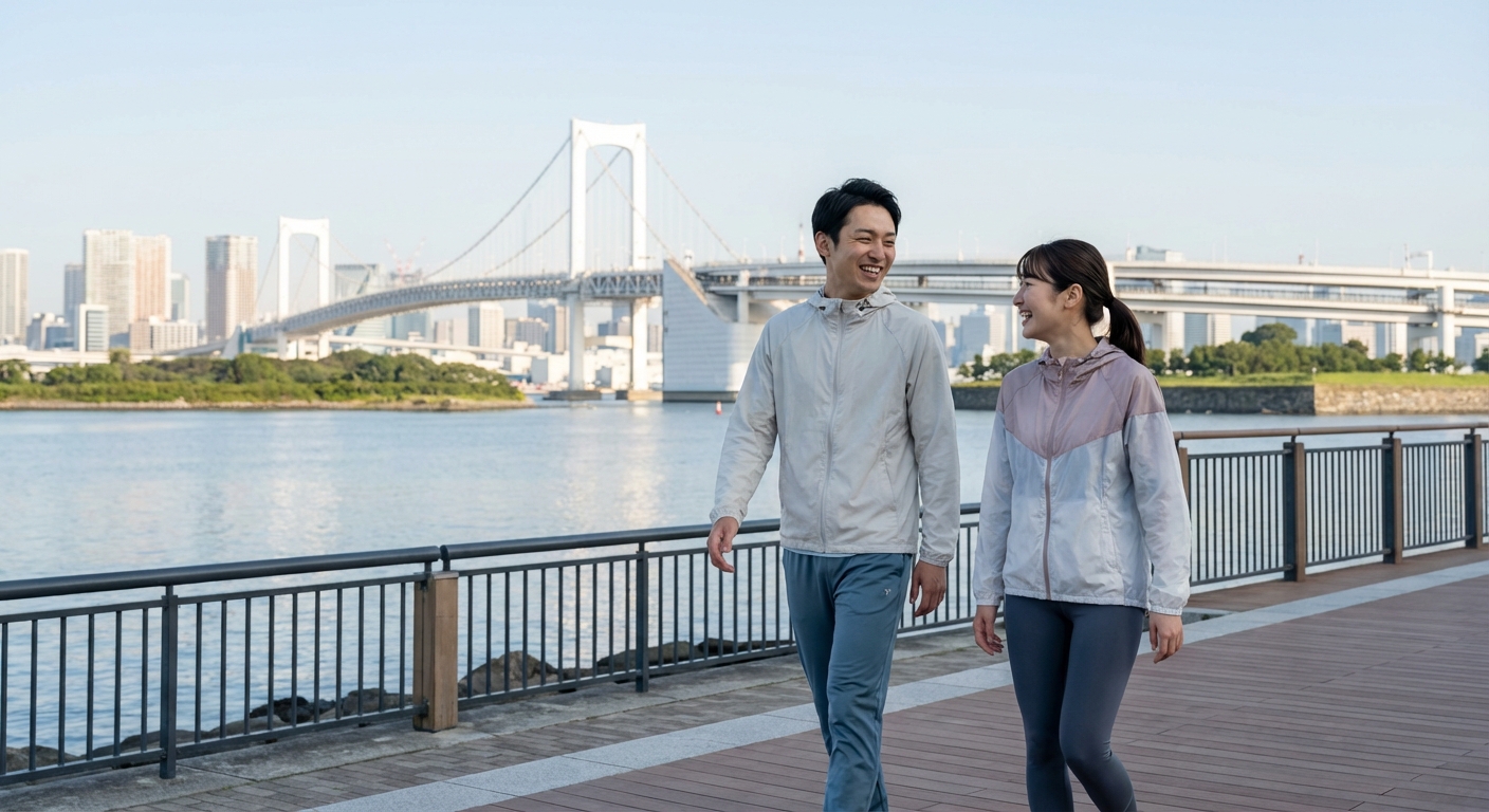 豊洲の海風を浴びる爽快モーニング！心身を整えるアクティブな湾岸散歩