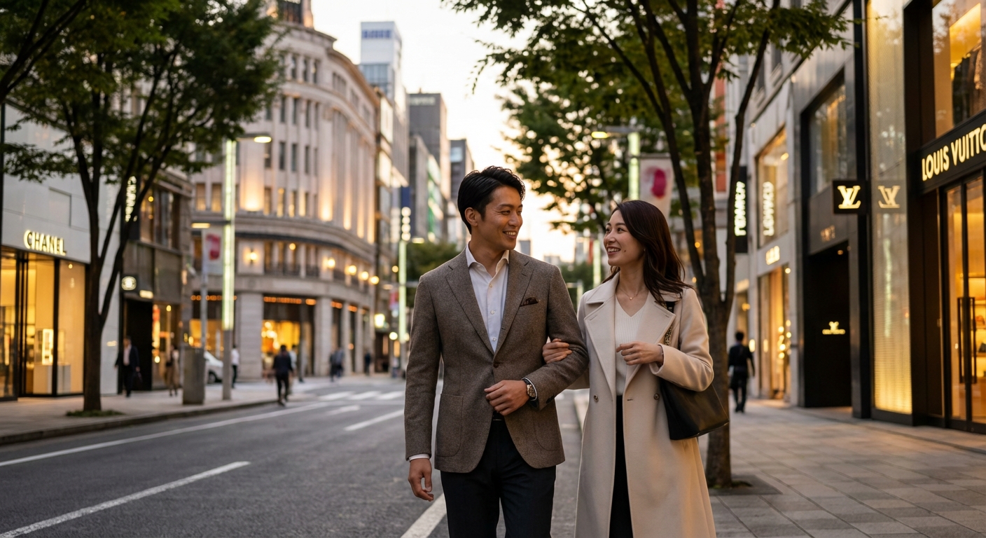 銀座で綴る大人のアニバーサリー。黄昏の煌めきと美食に酔いしれる上質デート