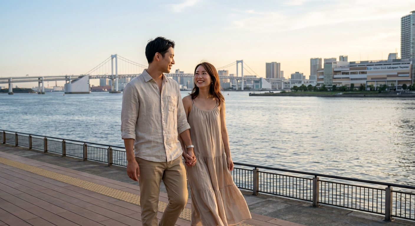 豊洲の海風に包まれる大人の記念日。夏の夕涼みとラグジュアリーな絶景デート