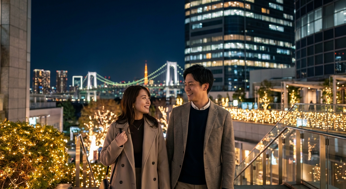 汐留で過ごす煌めきの記念日。夜景と光に包まれる、大人の上質な初デートプラン