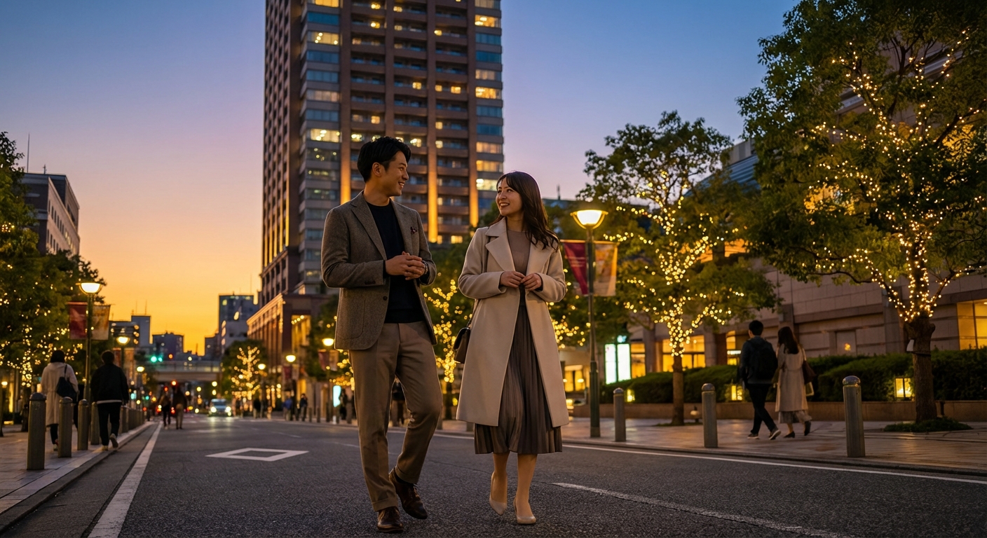 夕暮れの広尾・恵比寿を巡る、上質な開放感とドラマチックな景色を楽しむ初デート