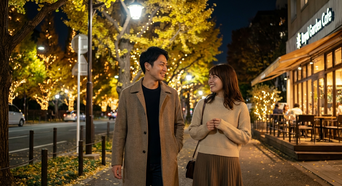 黄金色の夜景に浸る、外苑前で過ごす秋のミニマル・ナイトデート