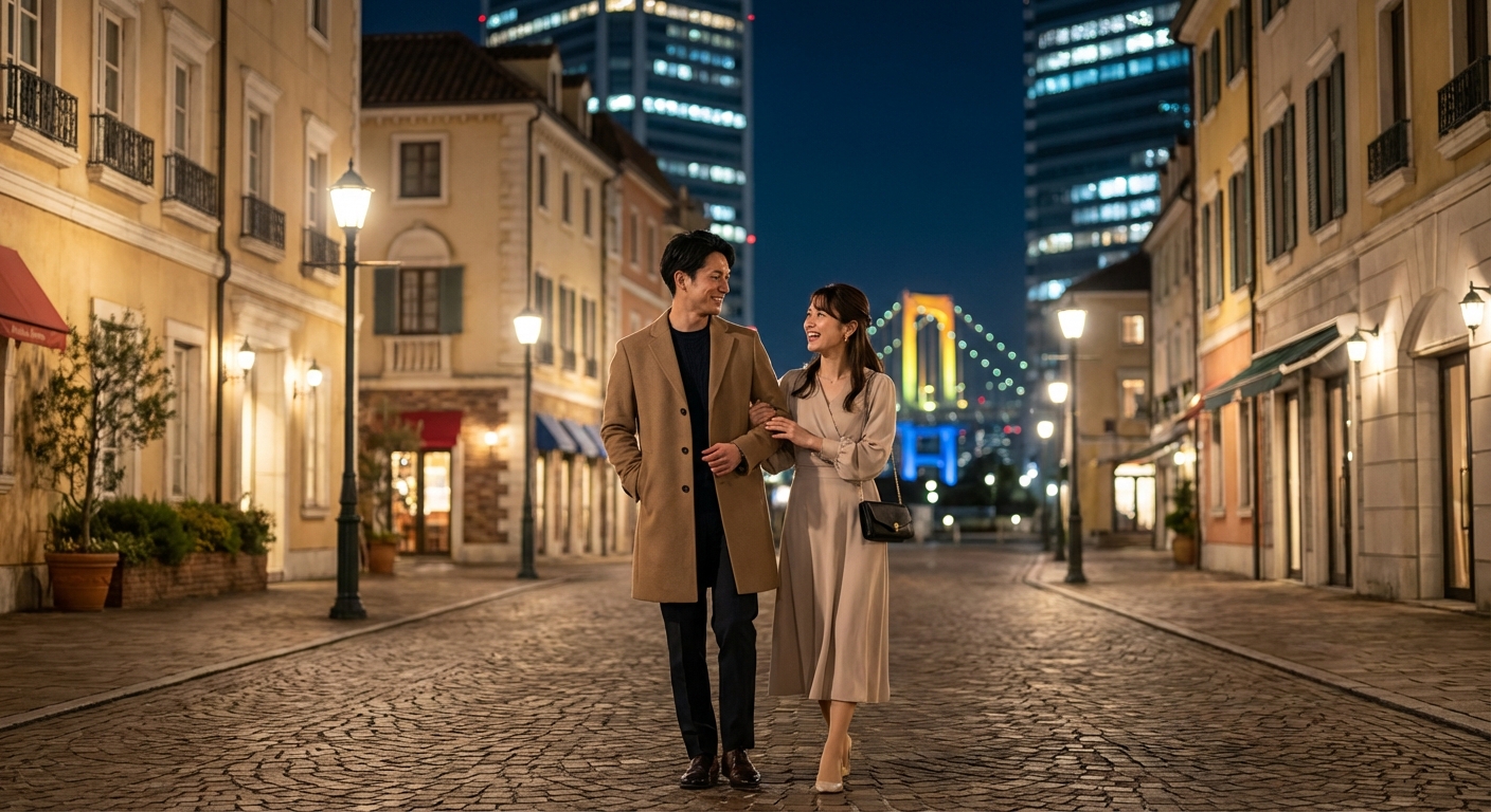 都会の煌めきと江戸の情緒を巡る、汐留・新橋の上質な記念日デート