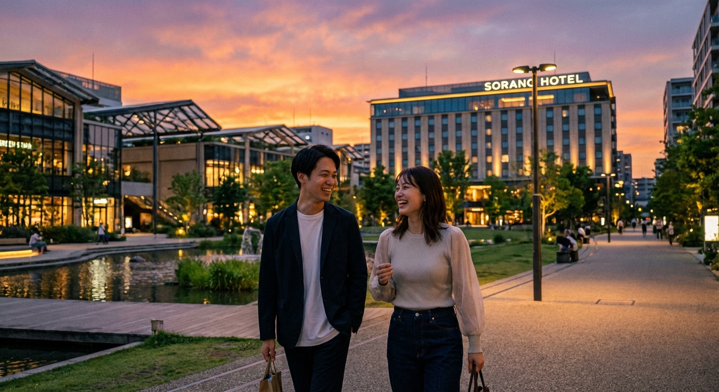 立川で楽しむアクティブ＆ラグジュアリーな夕暮れ散歩デート