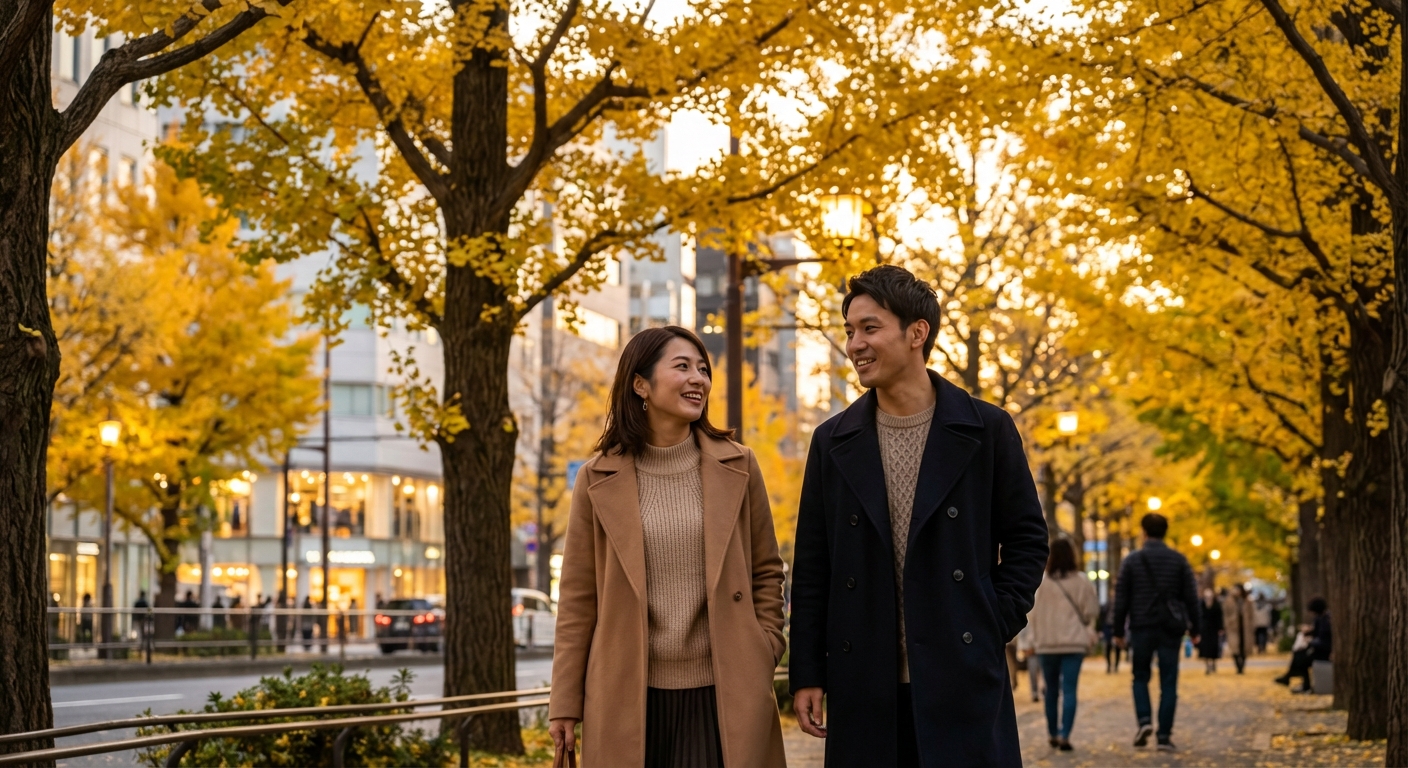 黄金色のトンネルを抜けて。青山・外苑前で過ごす秋の夕暮れ、大人の贅沢散歩