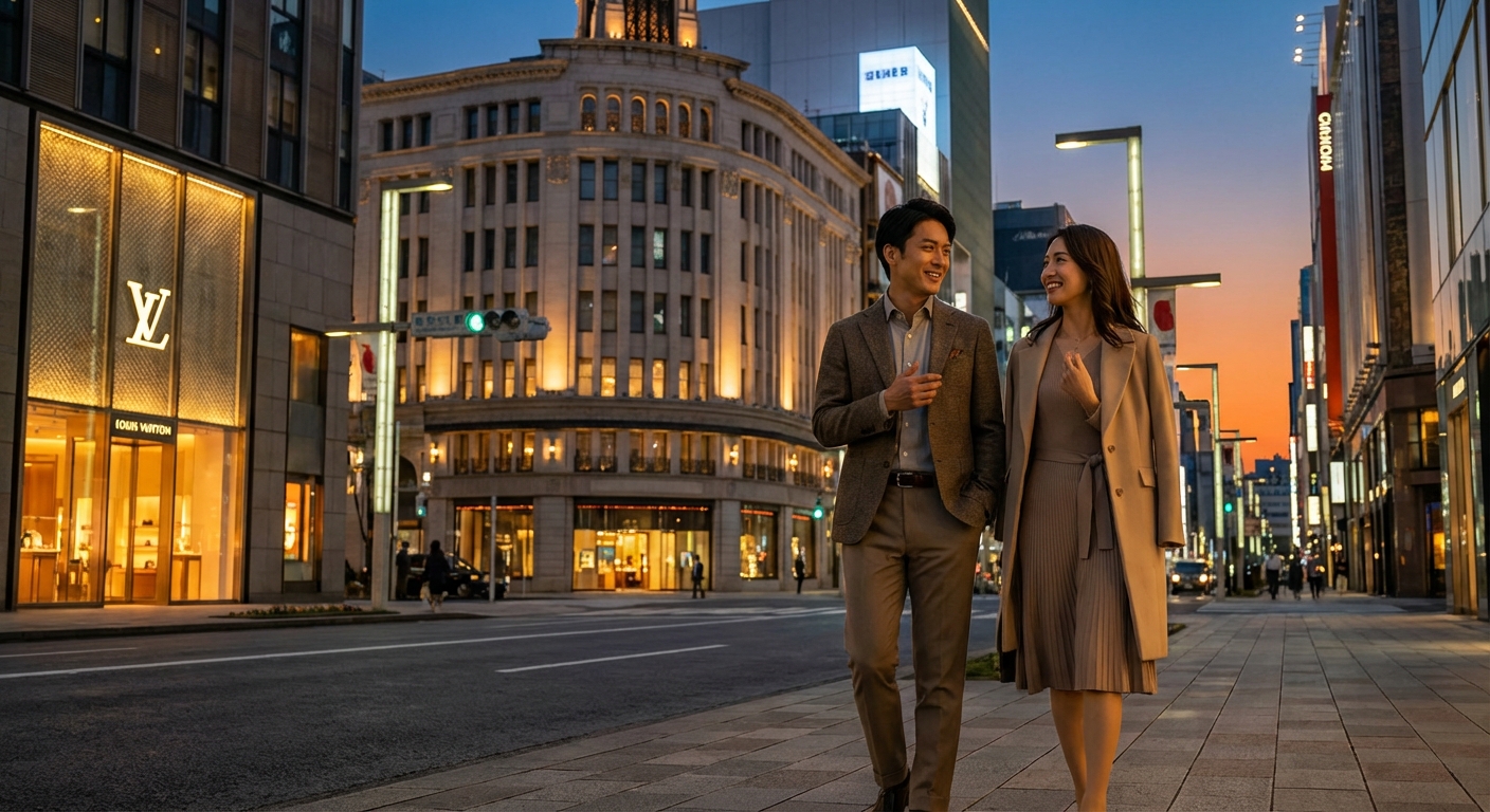 銀座の煌めきを歩く、背伸びしすぎない大人の記念日エスコートコース