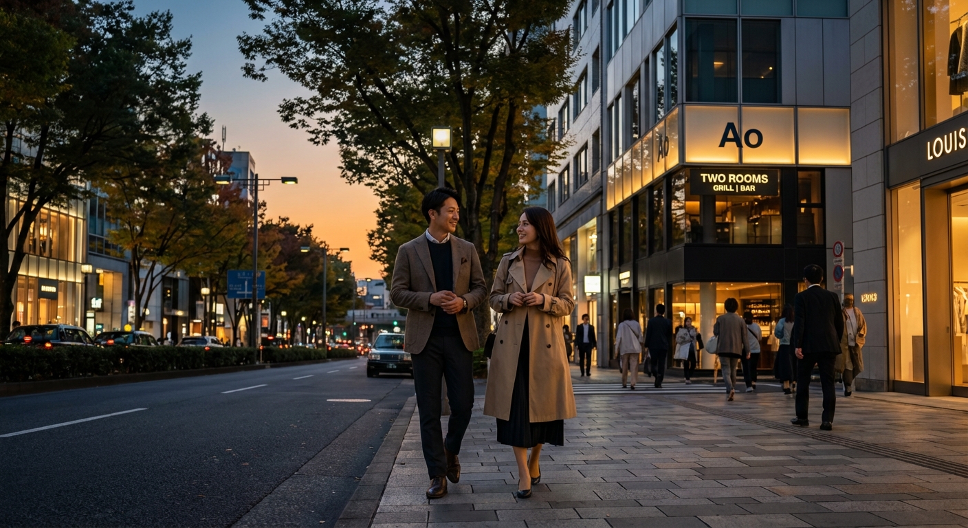 表参道で過ごす黄昏のプロムナード。洗練された緑と光に包まれる上質な初デート