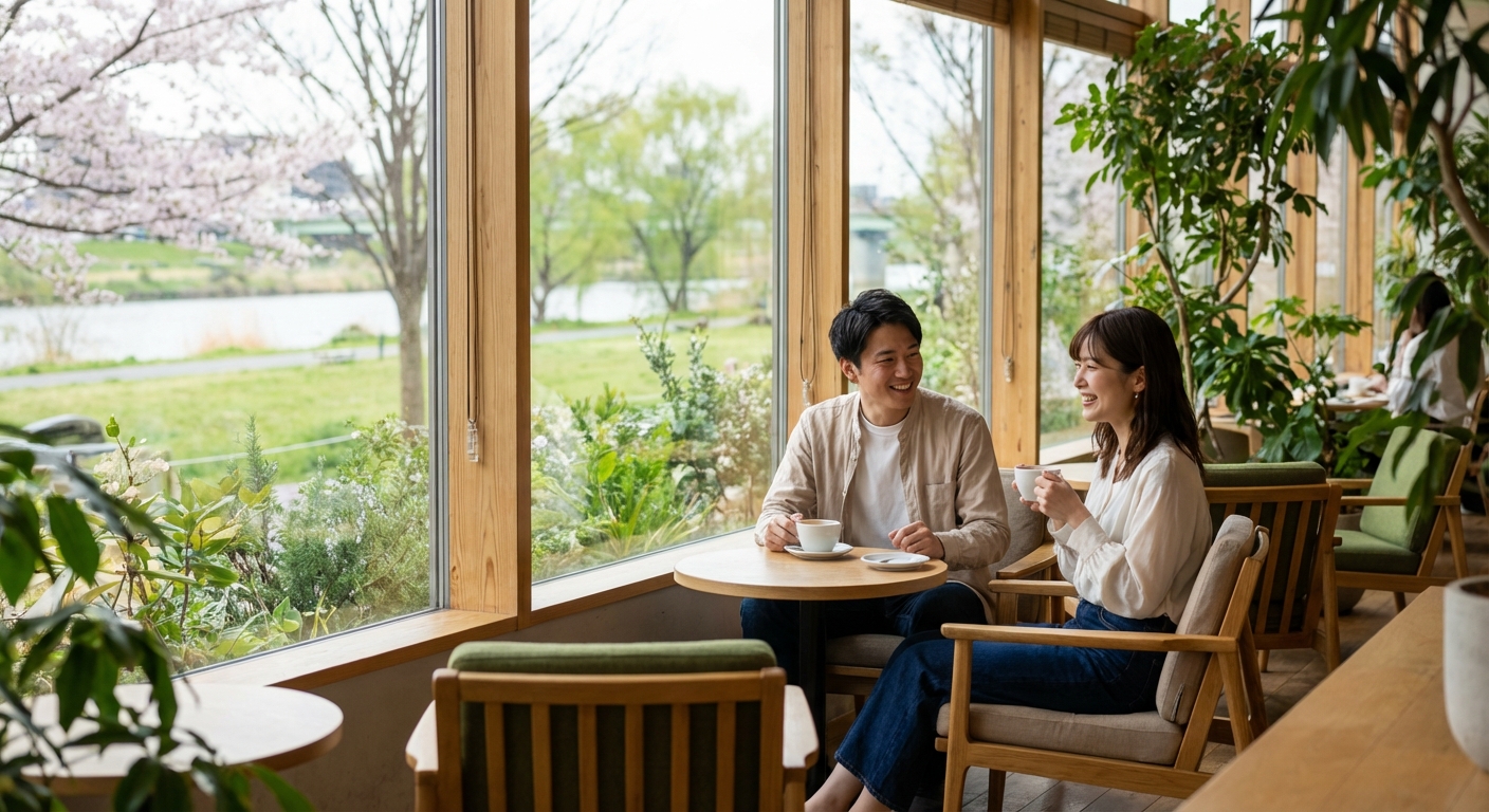 朝の光と緑に包まれる二子玉川、心潤うリフレッシュ散策デート