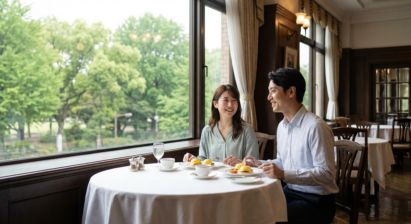 上野で朝の贅沢を。都会の喧騒を離れ四季を愛でる大人の洗練デート