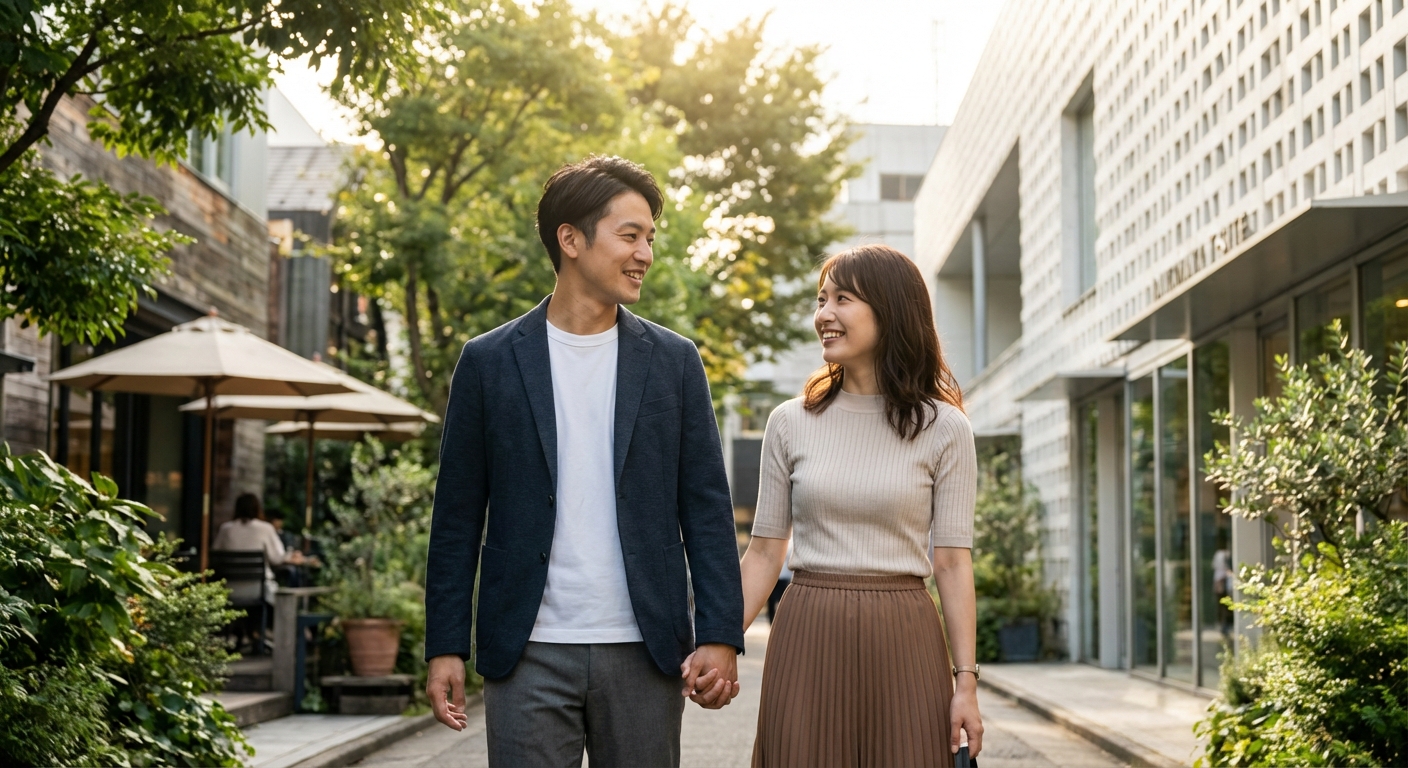 代官山の緑と光に包まれる、大人の休日アニバーサリー散策デート