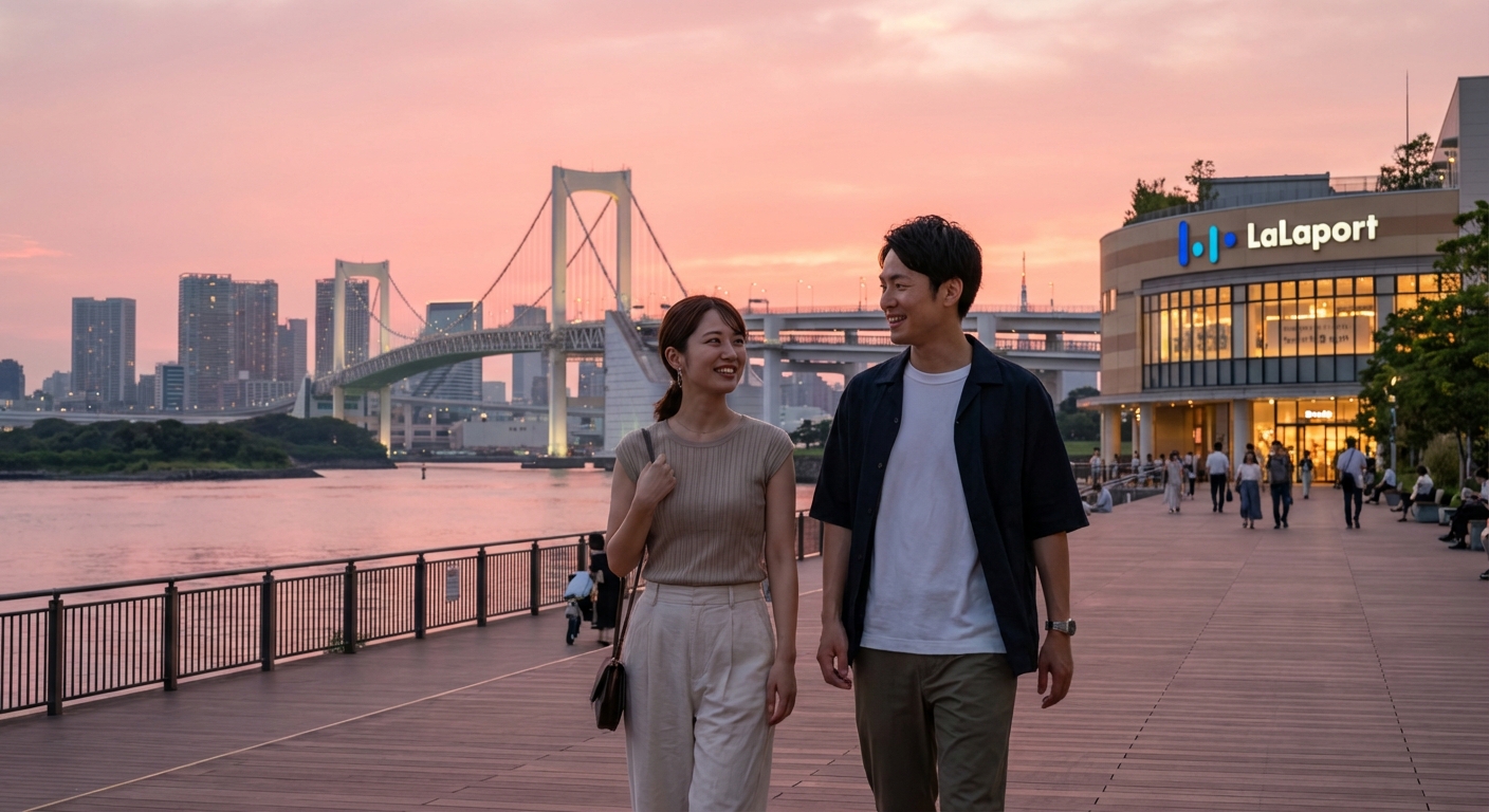 豊洲で過ごす夏の夕涼み。水辺の夜風とサンセットに癒される大人カジュアルデート