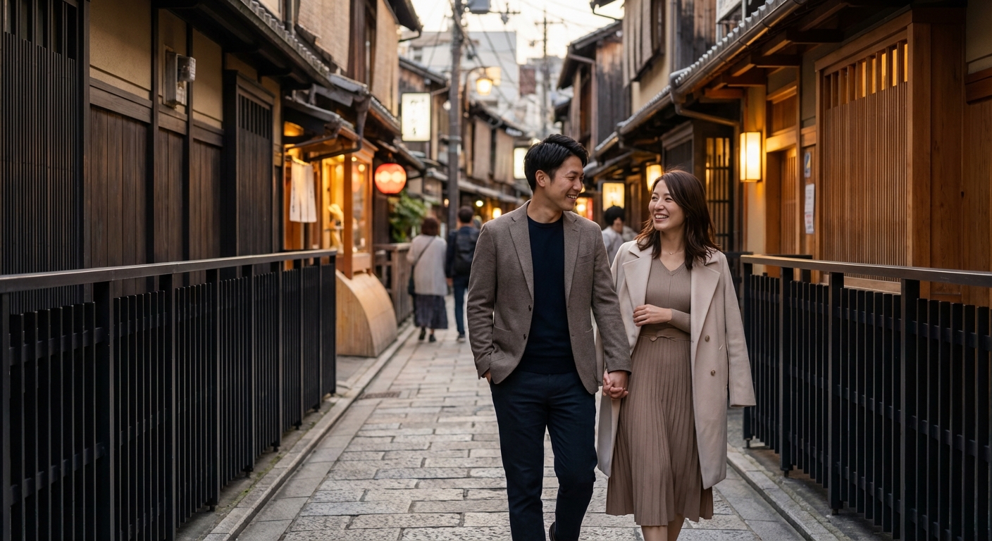 神楽坂で紡ぐ大人の記念日。夕暮れの水辺から路地裏の名店へ