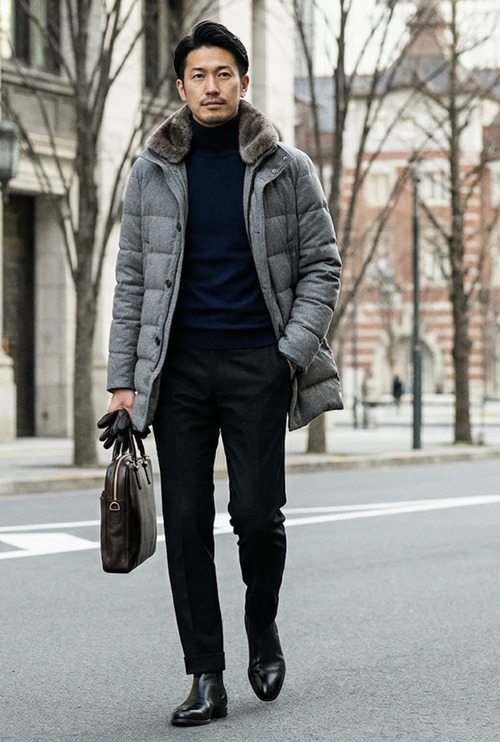 MooRER グレーダウンで作る、丸の内エグゼクティブ・カジュアル