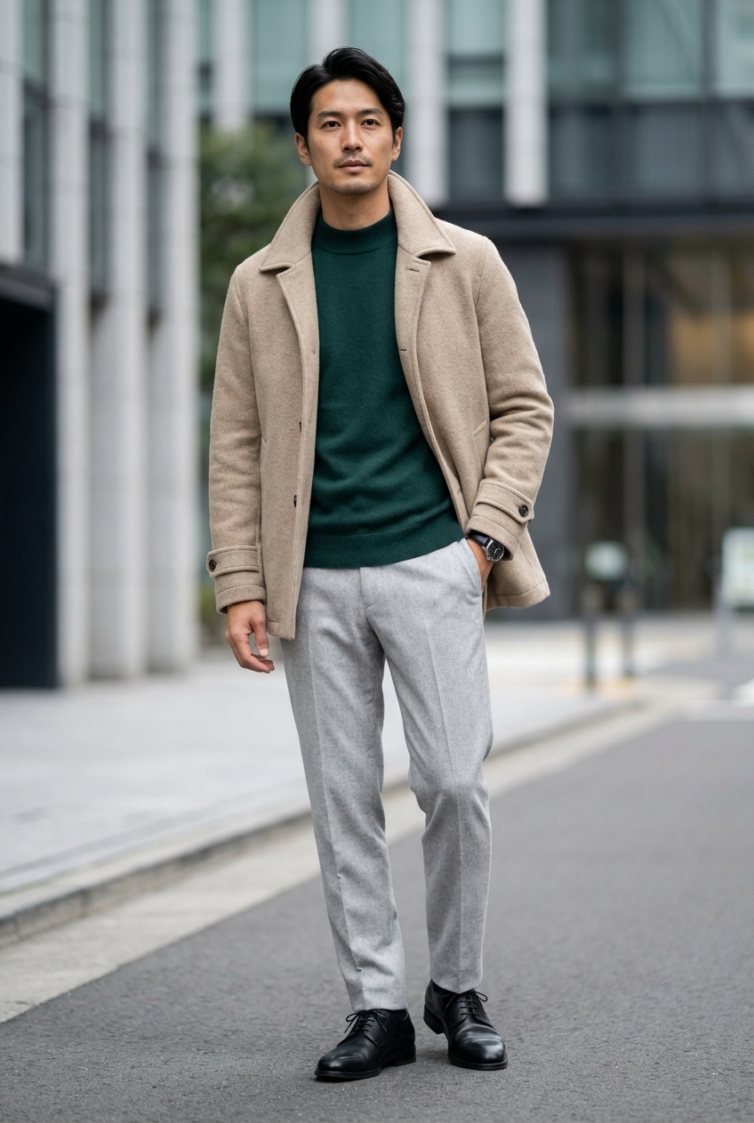 構築的な美シルエットが宿る、都会的で品格に満ちたブリティッシュ装い